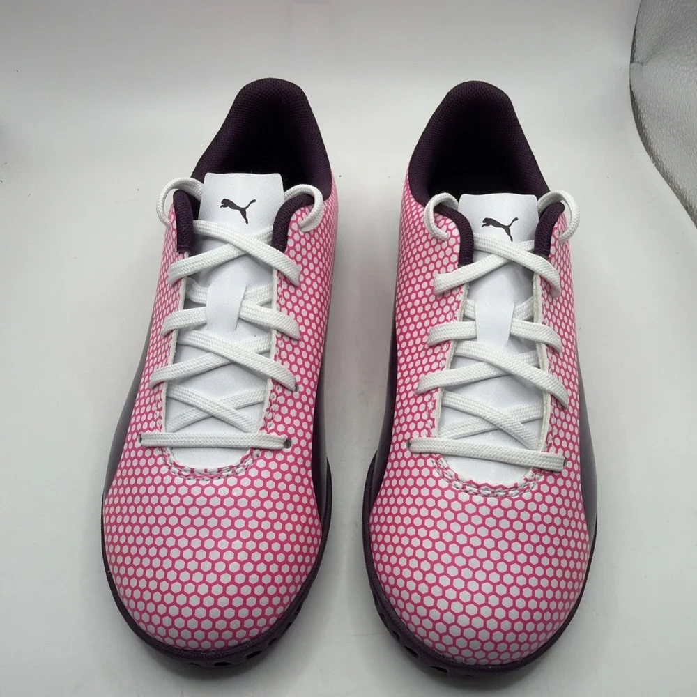 Puma Spirit FG Jr 104493 09 Soccer Cleat, Big Kid's Size 5C,‎ Pink NEW